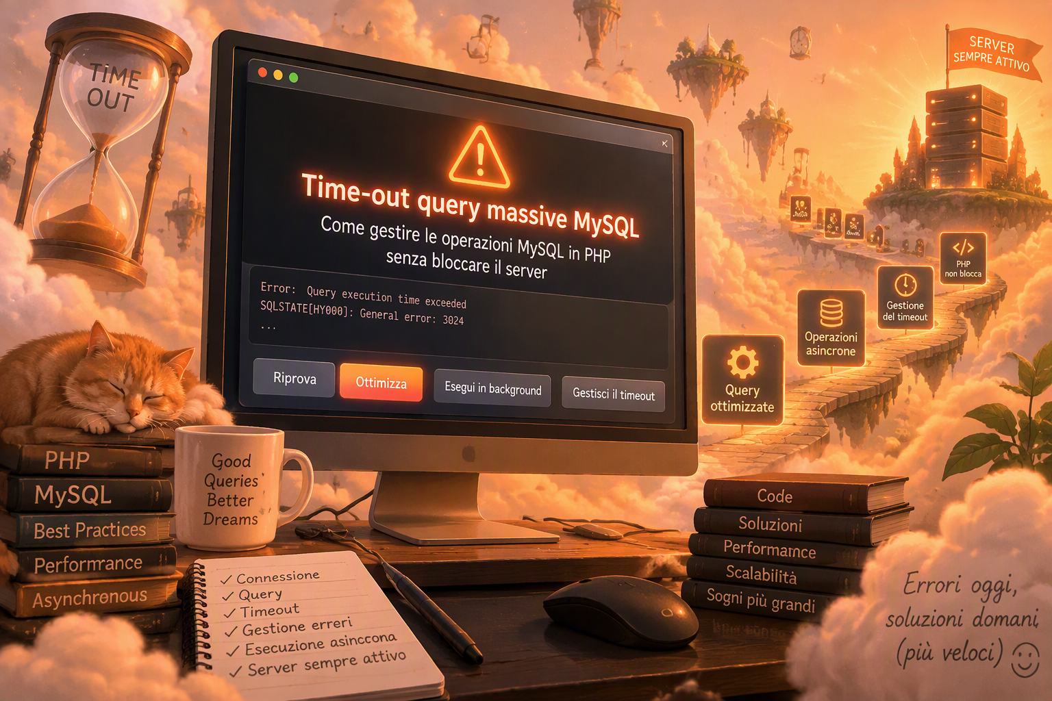 Time-out query massive MySQL: come gestire le operazioni MySQL in PHP senza bloccare il server